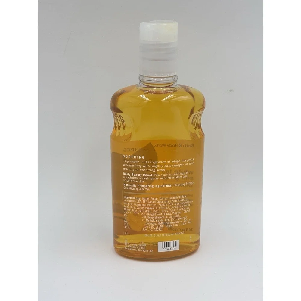 Bath & Body Works White Tea And Ginger Shower Gel 10 oz Pleasures NOS